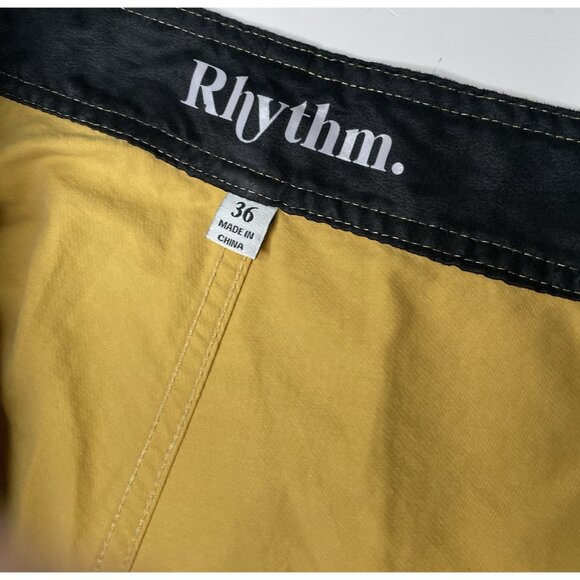 RHYTHM Heritage Boardshort - 6" Yellow Gold 36” - Picture 6 of 9